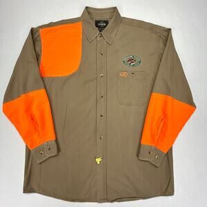 Redhead Shooting Hunting Mens L Button Shirt L/S Meadow Wood Farms Embroidered